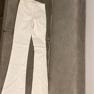 Cream pant high rise wide leg pant